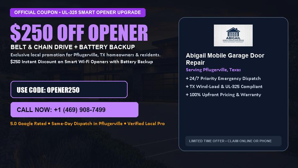 Abigail Mobile Garage Door Repair $250 OFF Premium LiftMaster Opener Installation